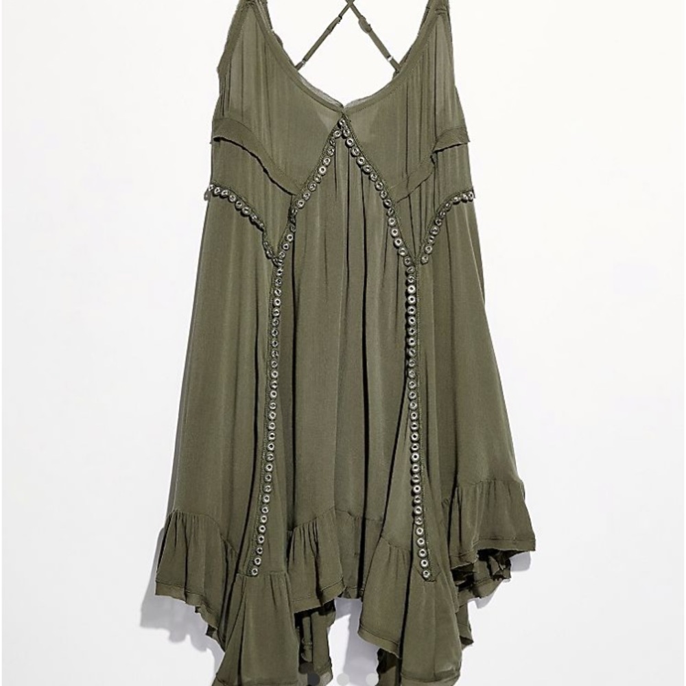 Free people Olive slip dress